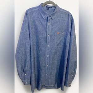 Southern Marsh West End Performance Woven Shirt in "French Blue" color. Size: XL